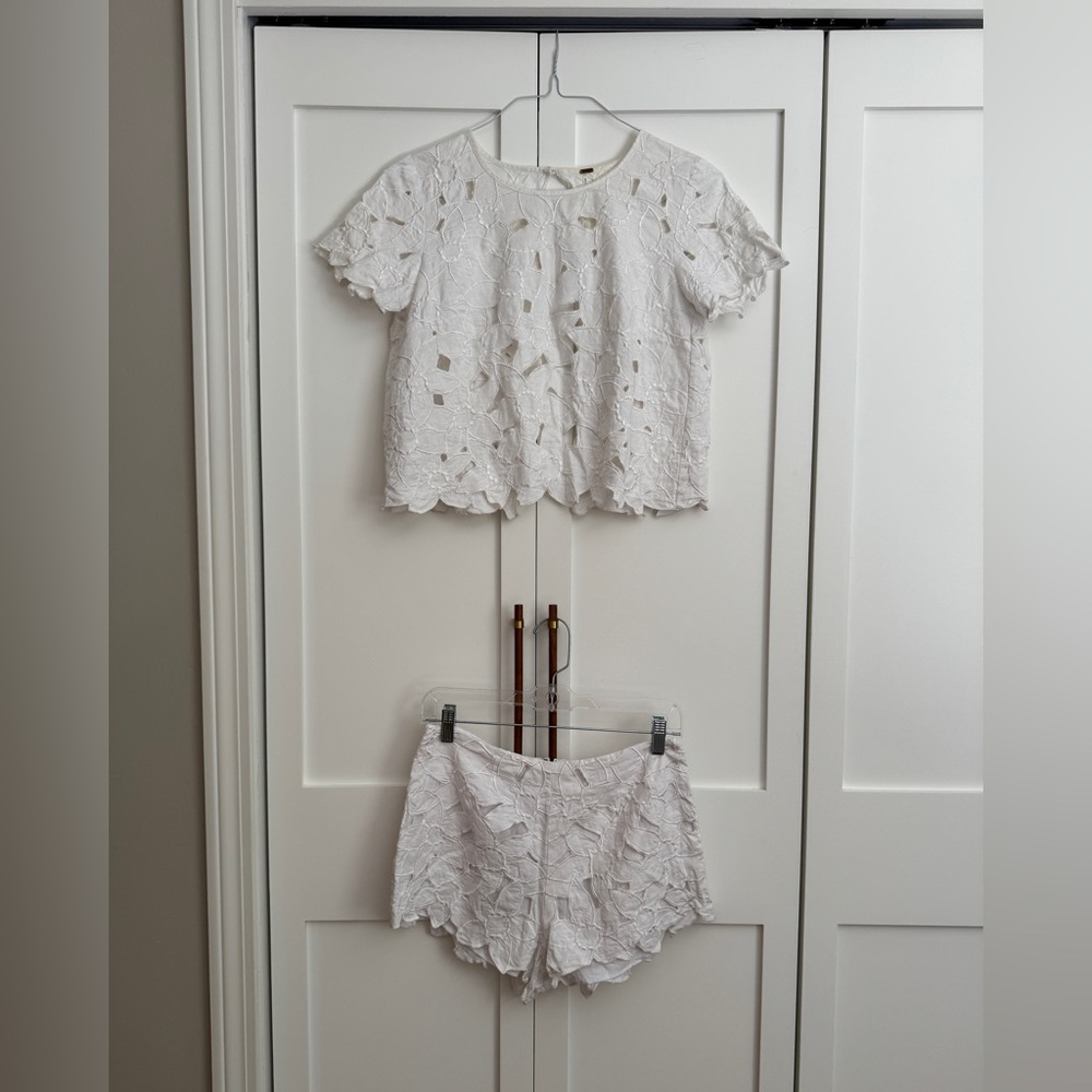 Free People Eyelet Top and Shorts Set